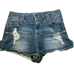 Bluespice Women’s High Waisted  Jean Shorts Size 7/8 Cotton Blend pre-loved